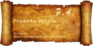 Pozderka Attila névjegykártya